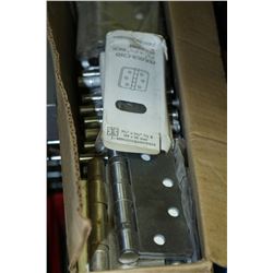 BOX OF NEW STAINLESS STEEL DOOR HINGES