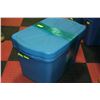 Image 1 : RUBBERMAID TUBS WITH LIDS - 109L X3