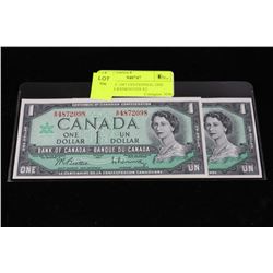 GEM UNC 1967 CENTENNIAL ONE DOLLAR BANKNOTES X2
