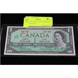 GEM UNC 1967 NO S/N CENTENNIAL 1 DOLLAR NOTE