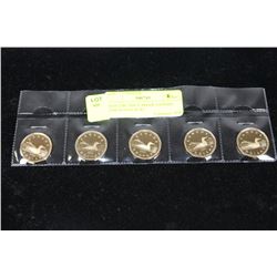 NON CIRC ISSUE PROOF LOONIES 1998-99-00-01-02 X5