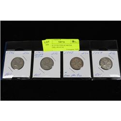 GEORGE VI SILVER QUARTER 1946-47(ML)-48-49 X4