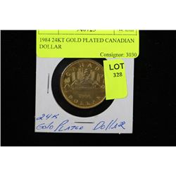 1984 24KT GOLD PLATED CANADIAN DOLLAR