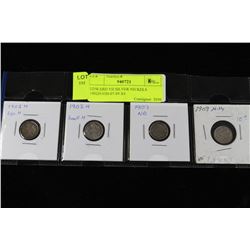 EDWARD VII SILVER NICKELS 1902H-03H-07-09 X4