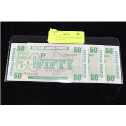 GEM UNC SET OF 3 BRITISH ARMED FORCES 50 PENCE