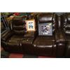 Image 4 : NEW BROWN LEATHER RECLINING SECTIONAL