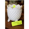 Image 1 : FENTON HOBNAIL MILK GLASS FOOTED DISH