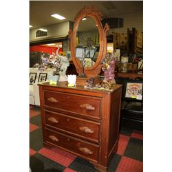 VINTAGE DRESSER WITH MIRROR