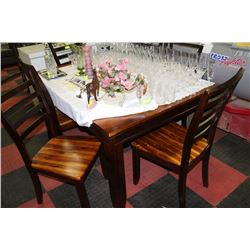 2 TONE KITCHEN TABLE W 6 CHAIRS