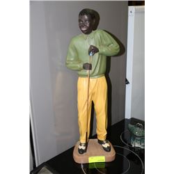 ARFICAN GOLFER CERAMIC ORNAMENT