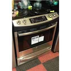 GE CERAMIC TOP SLIDE IN 5 BURNER CONVECTION OVEN