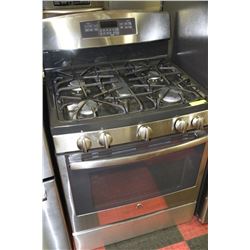 GE STAINLESS STEEL FREE STANDING GAS RANGE