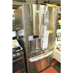 GE STAINLESS STEEL DOUBLE DOOR FRIDGE WITH
