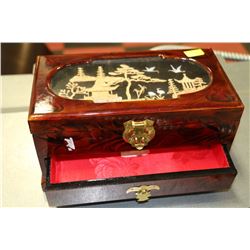 CORK TOP WOOD JEWELLERY BOX