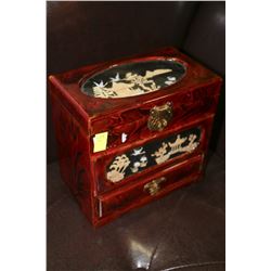 CORK INLAY WOOD JEWELLERY BOX AS THEY COME