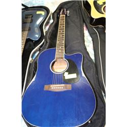 GUITAR TRADITION BLUE WITH BAG CASE & PICK UP