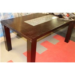 KITCHEN TABLE ON CHOICE: WOOD TONE WITH GLASS