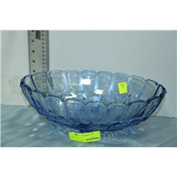 ESTATE BLUE FLORAL GLASS BASKET