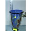 Image 1 : BLUE ART GLASS VASE