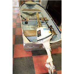 12.5' ALUMINUM BOAT WITH HONDA 75 TWIN MOTOR