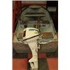 Image 2 : 12.5' ALUMINUM BOAT WITH HONDA 75 TWIN MOTOR