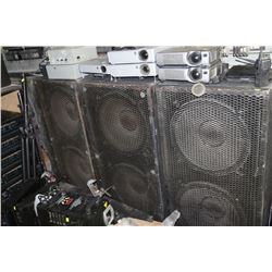 SET OF 4 COMMERCIAL SPEAKERS (ONE IS DAMAGED)