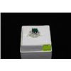 Image 1 : .925 SILVER GREEN QZ STONE RING
