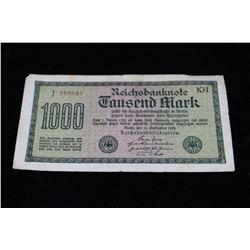 GERMAN 1922 1,000 MARK BANKNOTE