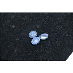 3 PIECE NATURAL BLUE SAPPHIRE - 46 CT