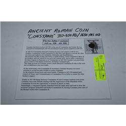 ANCIENT ROMAN COIN "CONSTANS" - 337 A.D.