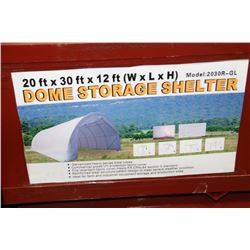 NEW 20' X 30' X12' DOME STORAGE SHELTER