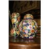 Image 1 : HANDPAINTED PORCELAIN VASE WITH LID SOLD WITH