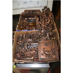 2 FLATS OF COPPER CRAFT ORNAMENTS