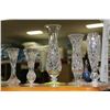 Image 1 : 5 PINWHEEL CRYSTAL VASES