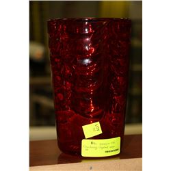 CRANBERRY CRYSTAL VASE