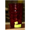 Image 1 : CRANBERRY CRYSTAL VASE