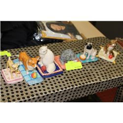 SET OF 6 ROYAL DOULTON CAT AND DOG FIGURES