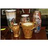 Image 1 : ASSORTED HANDPAINTED VASES X5