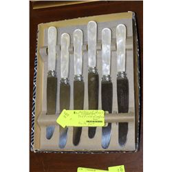SHEFIELD ENGLAND MOTHER OF PEARL KNIFE SET