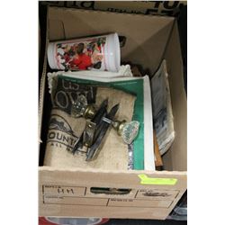 BOX OF ASSORTED COLLECTIBLES & MISC INCLUDING