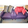 Image 1 : PURPLE FABRIC CHAIRS WITH CUSHIONS