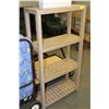 Image 1 : 4-TIER STORAGE SHELF - LIGHT BROWN