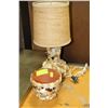 Image 1 : VINTAGE SEA SHELL LAMP & PLANT HOLDER