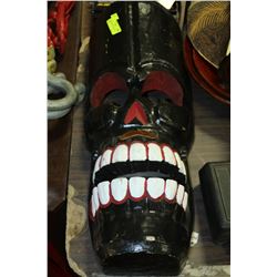 LARGE WOODEN AFRICAN SKULL MASK