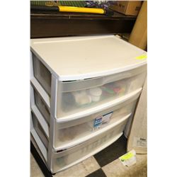 LARGE 3-TIER ROLLING STORAGE FULL OF