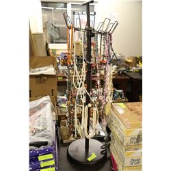 3 TIERED JEWELLERY RACK COMPLETE WITH ASSORTED