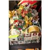 Image 1 : BOX OF CHRISTMAS RIBBONS & DECORATIONS