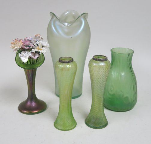 5 Art Glass Vases
