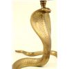 Image 3 : Pair of Brass Cobra Candlesticks