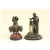 Image 1 : 19th Century Bronze Inkwell & Thermometer